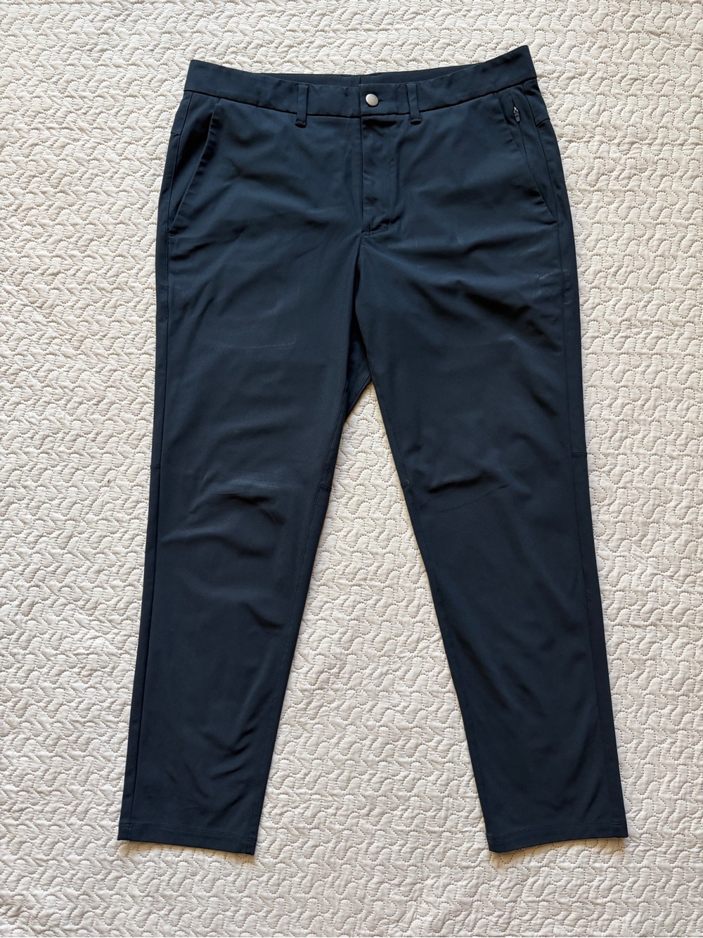 CRZ YOGA Men’s Navy Blue Stretch Golf Pants Slim Fit Performance Commuter 34x29
